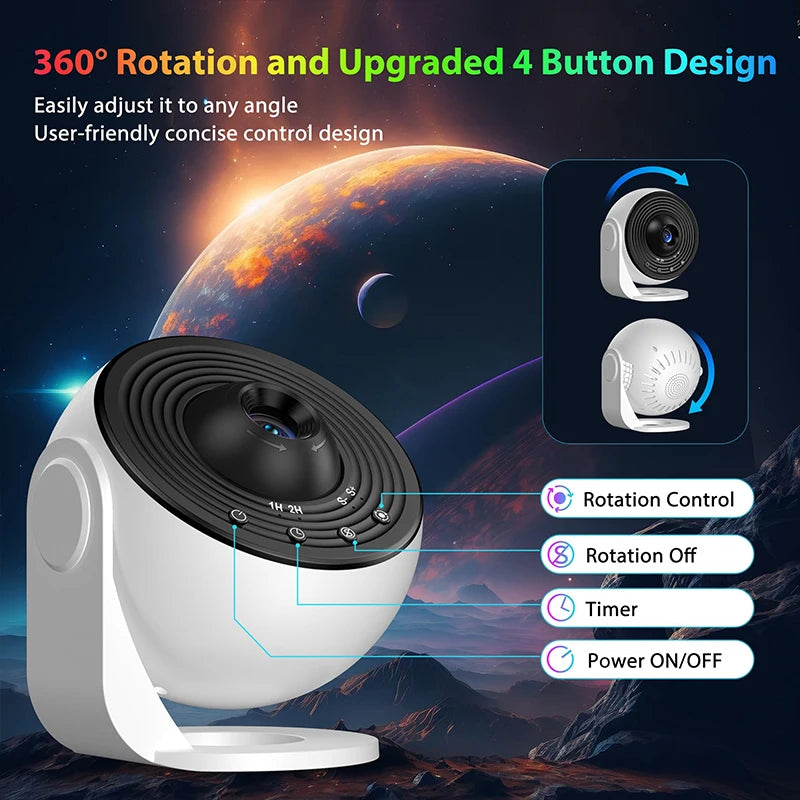 Upgrade Starry Sky Planetarium Galaxy Projector Night Lamp PRO HD 13 in 1 with Timer for Child Bedroom Birthday Christmas Decor