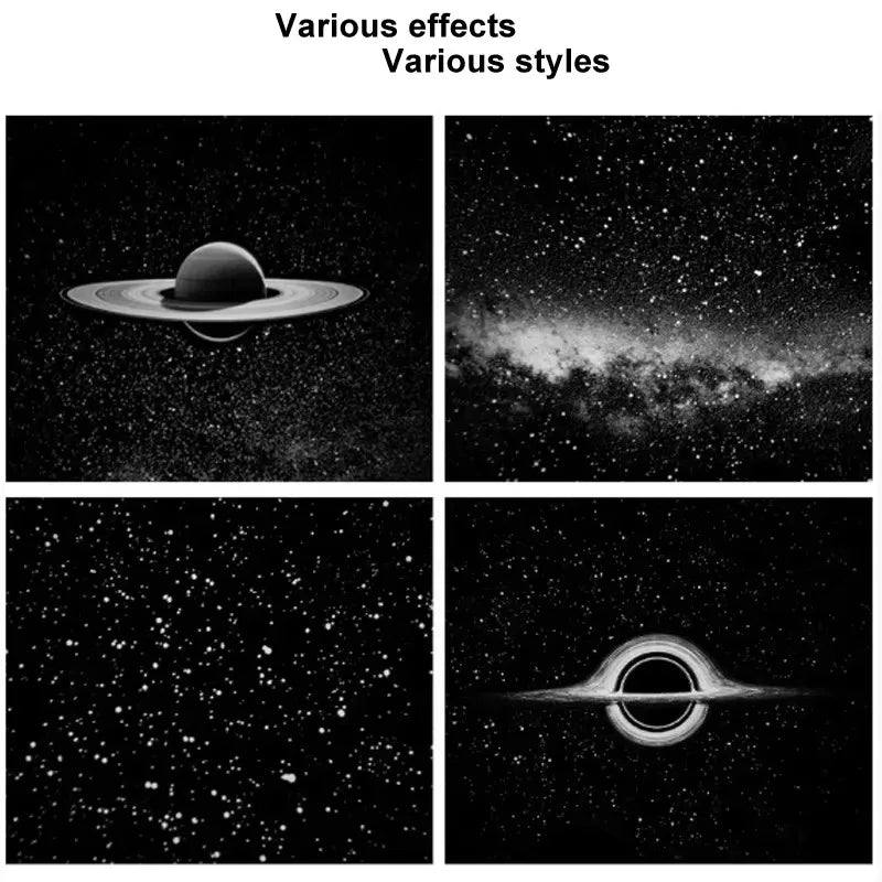 LED Starry Car Ambient Light USB Adjustable Focus Saturn Galaxy Large Range Projection Romantic Party Interior Decor Light